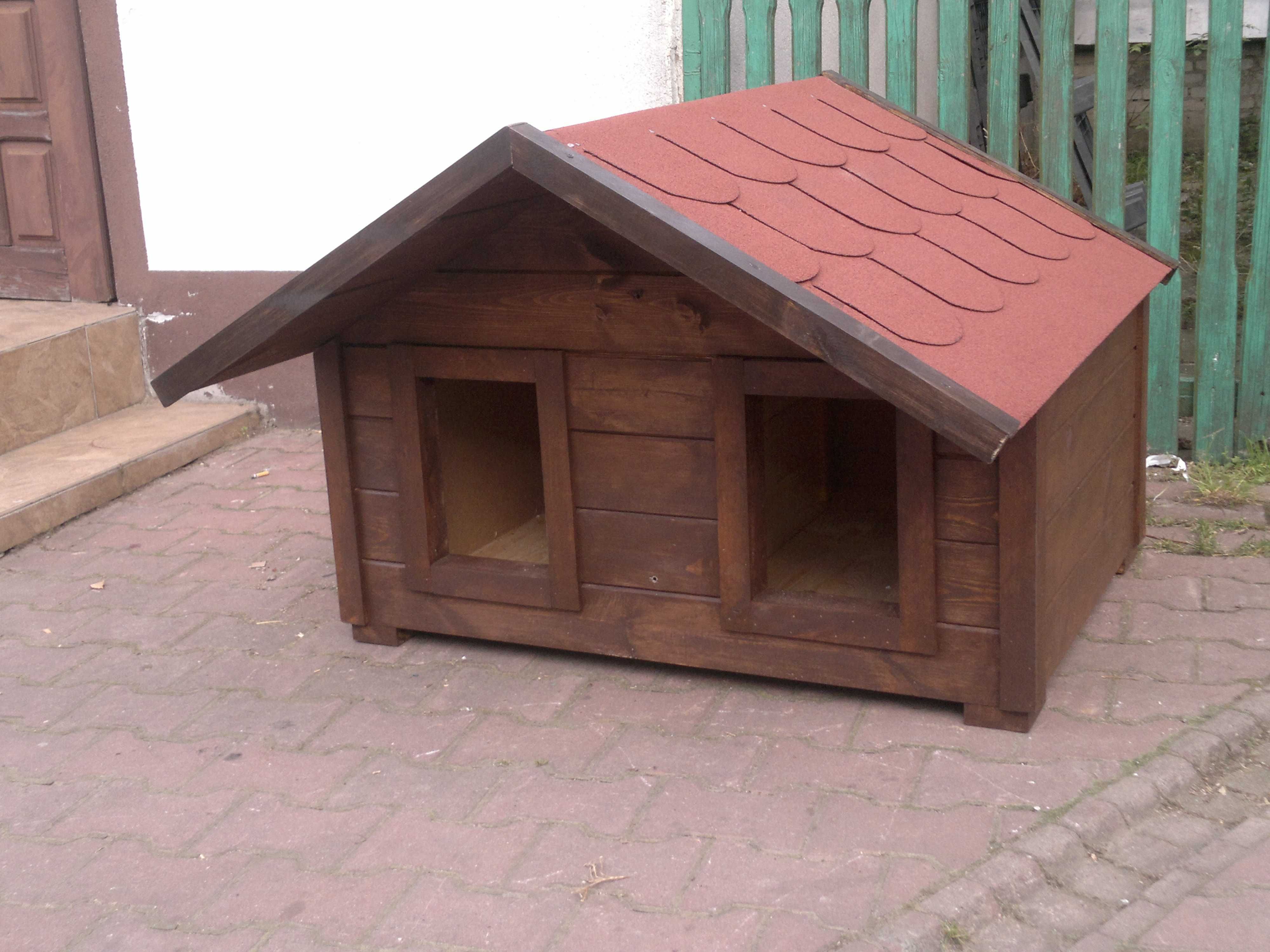 Buda dla dwóch psów Duża XL ocieplona otwierany dach