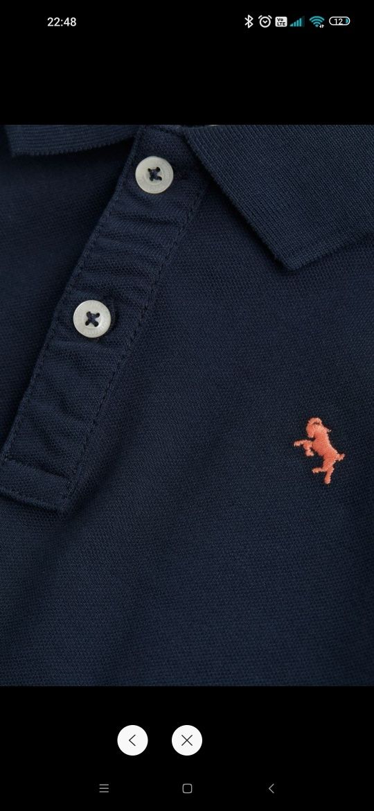 Granatowa koszulka chłopięca  Polo H&M. 158/164