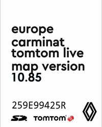 Cartao GPS Renault Carminat TomTom Live v10.85 2022