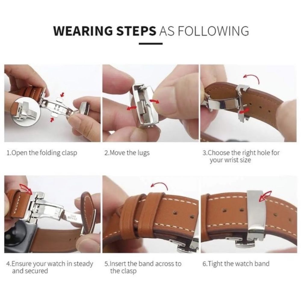 Czarny Pasek klasyczny do Apple Watch  4 / 5 / 6 / 7 / 8 / 9 /ULTRA