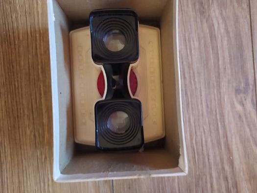 Francuski stereoskop Stereoclic 3D vintage przeglądarka z kartami