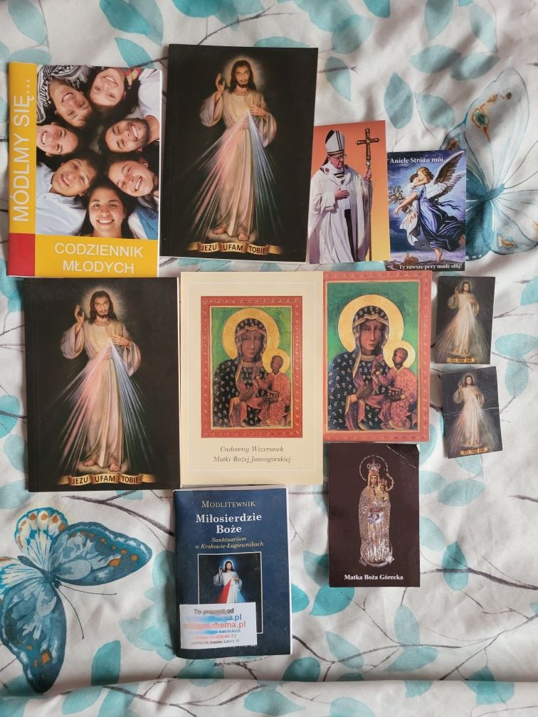 Książeczki modlitewne, obrazki z modlitwami