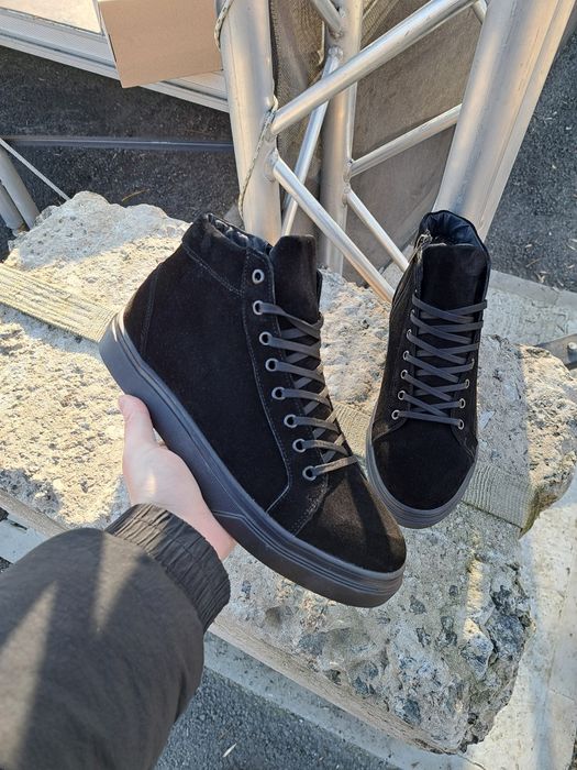 РОЗПРОДАЖ! Замшеві черевики хайтопи (ботинки хайтопи кеди кроссовки)
