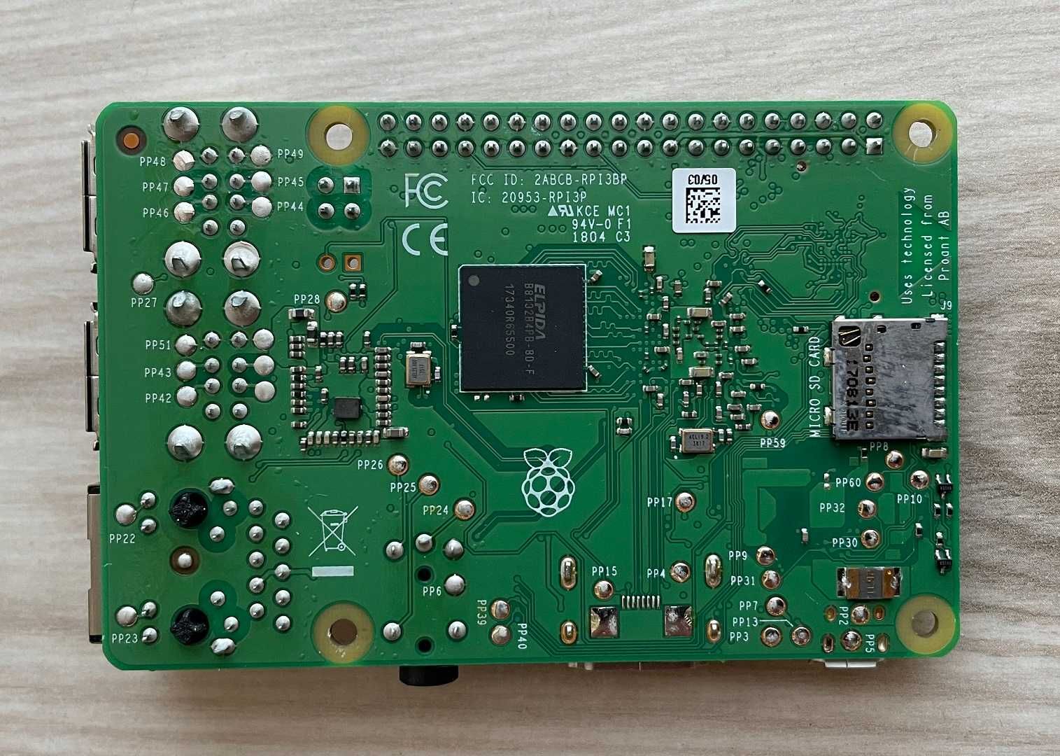 Mikrokomputer Raspberry Pi 3 model B+ WiFi 2.4/5G