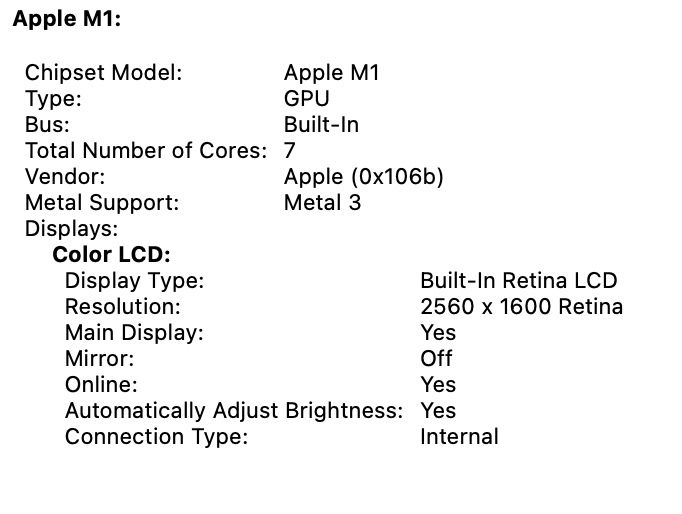 MacBook Air 13 2020 M1 16Gb 256Gb Space