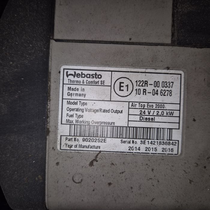 Webasto Renault GAMA T postojowe ogrzewanie