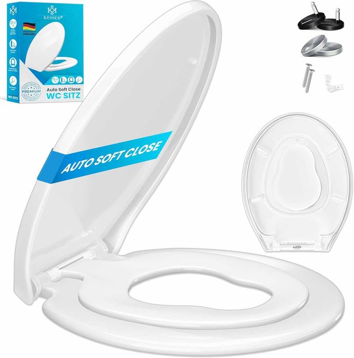 Deska WC wolnoopadająca Duroplast + nakładka dla dzieci 44,7 x 37,1cm