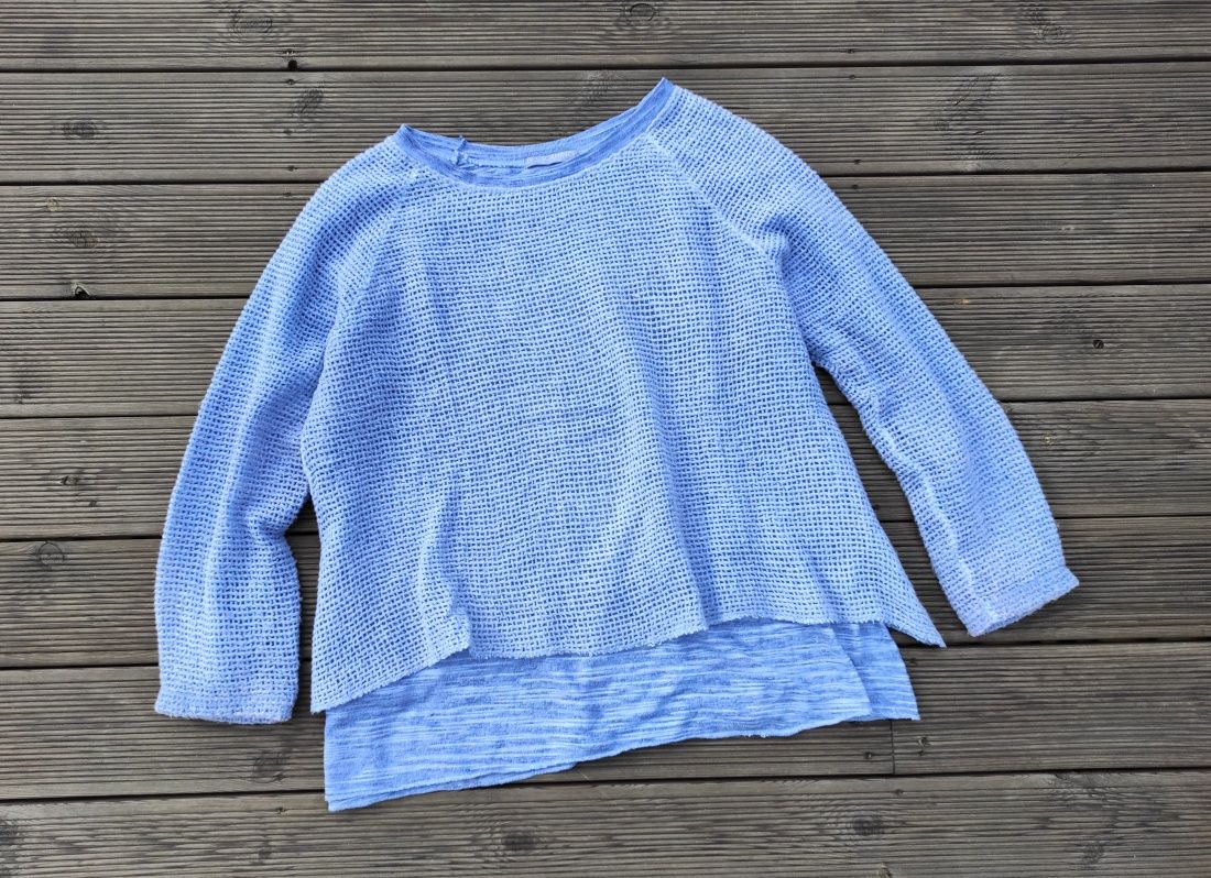 Włoski sweterek warstwowy - one size-M/L