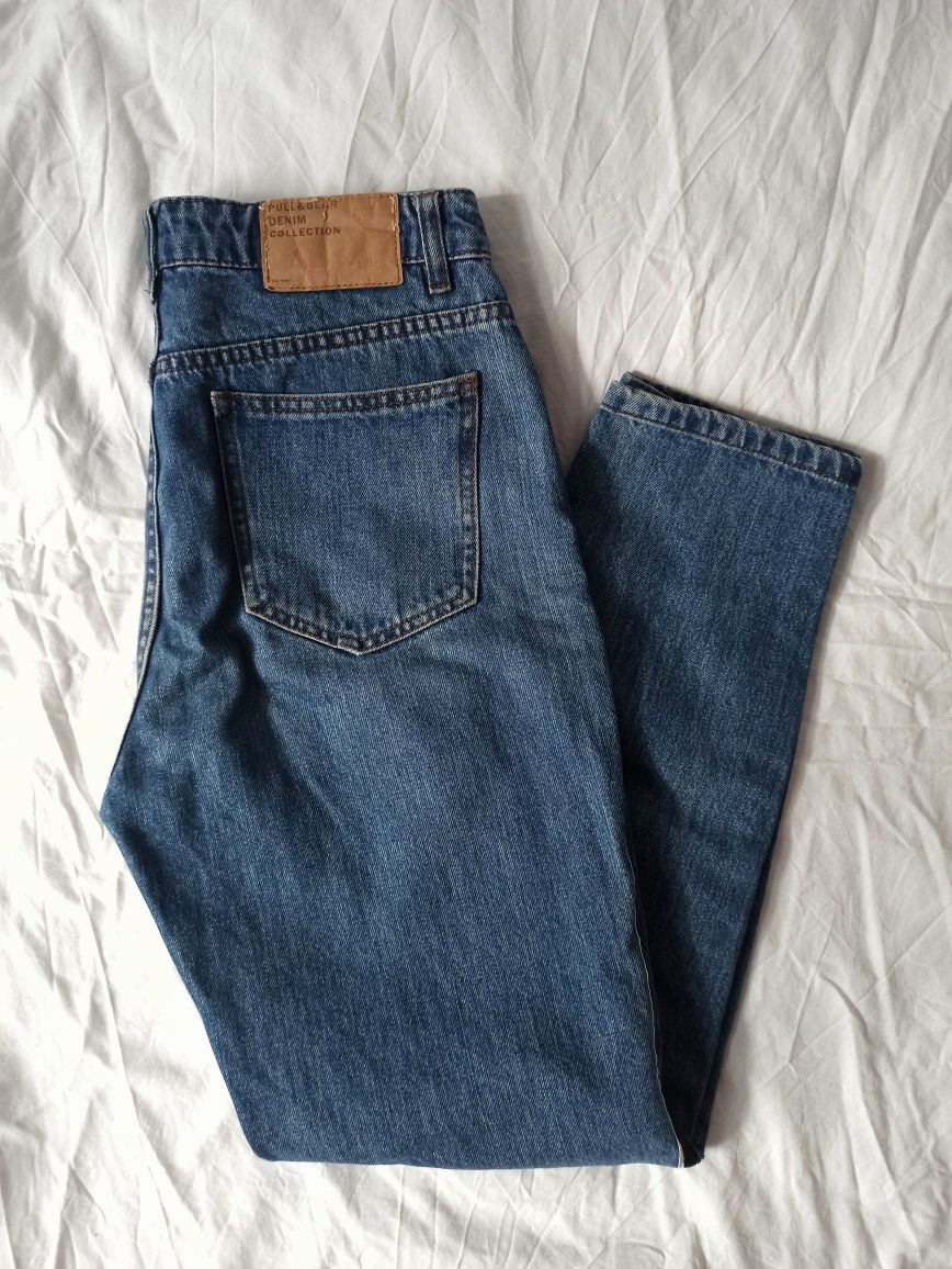 Pull & Bear, 36 rozmiar, S, mom jeans, dżinsy, jeansy