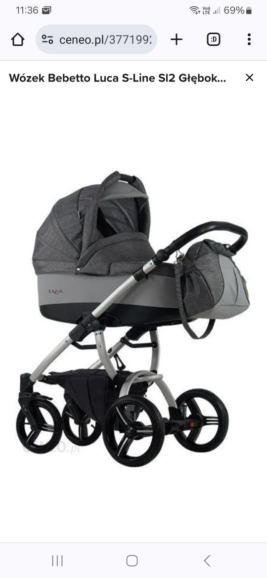 Wózek 2w1 Bebetto luca s-line