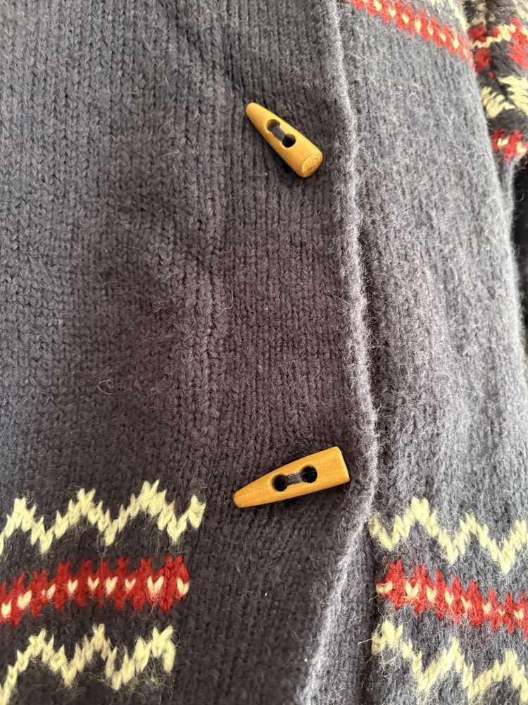Oysho sweter kardigan z wełną L nowy kaptur
