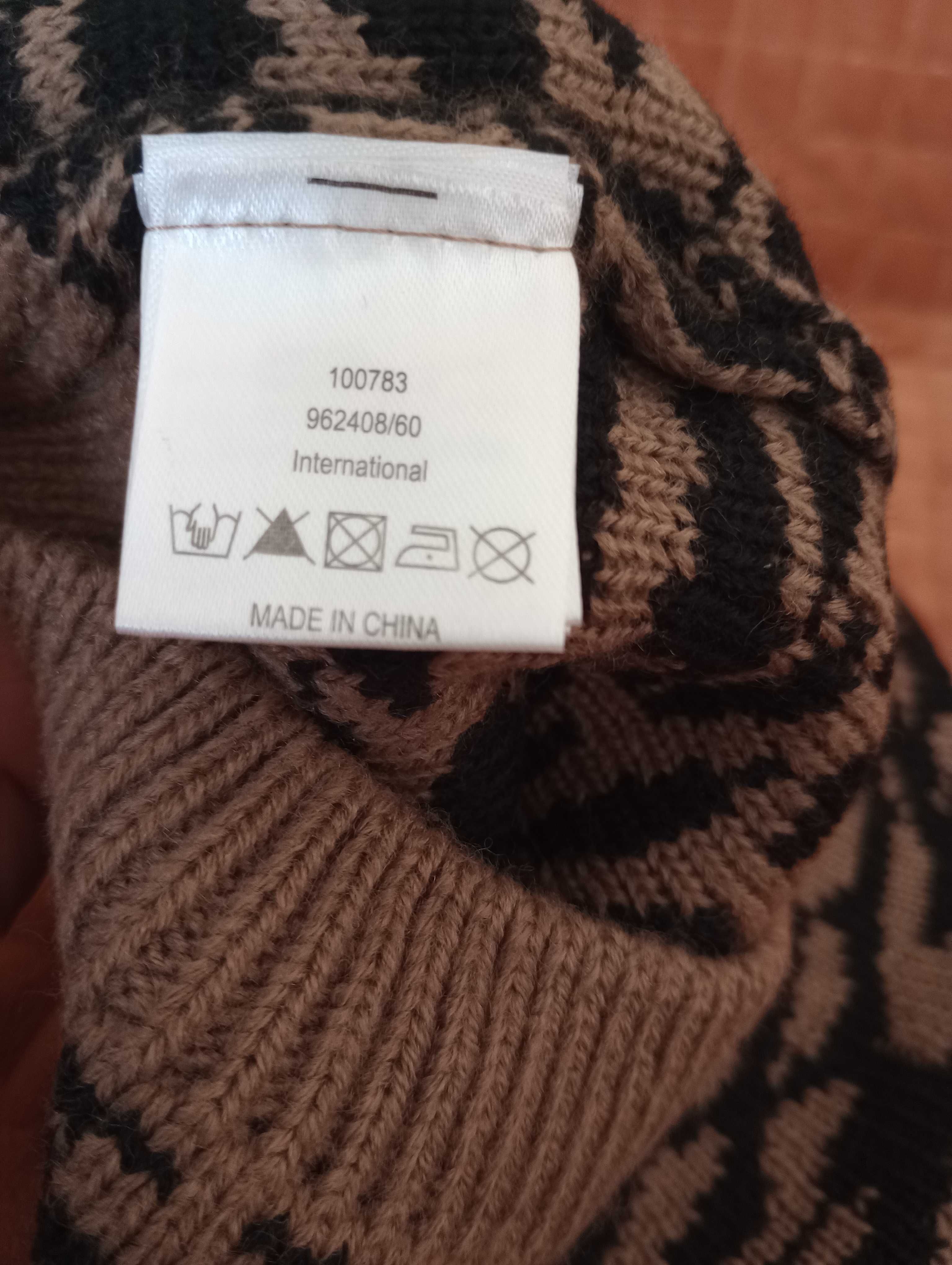 Sprzedam beret panterka karmelowy czarny