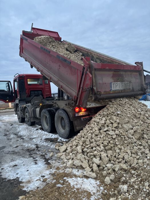 Uslugi wywrotka 4 osiową sprzedaż kruszyw skład kruszyw