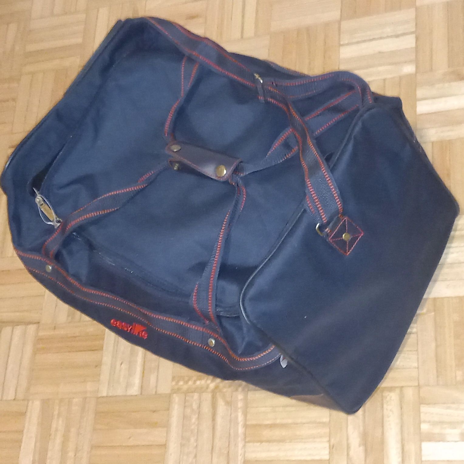 Bolsa Viagem Nylon Azul cVermelho