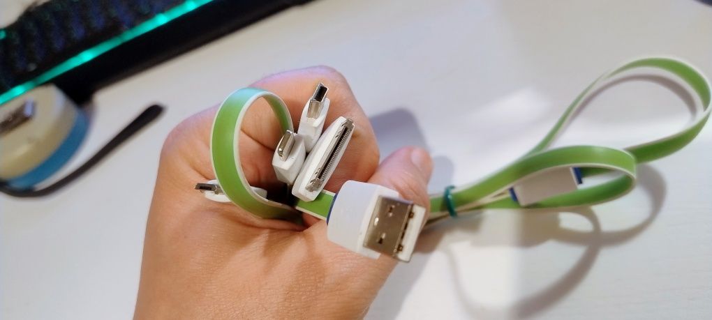 Kabel multi 4 w 1 lightning, USB i inne