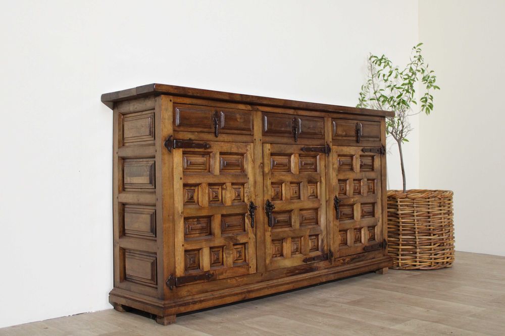 Komoda pini drewniana rustykalna farmhouse hiszpańska