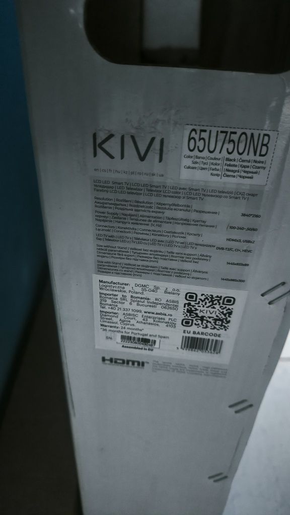 Telewizor 65 Cały 4K Ultra HD Android