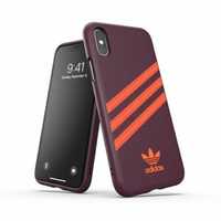 Etui Adidas OR Moulded PU do iPhone X/XS, Bordowo-Pomarańczowe