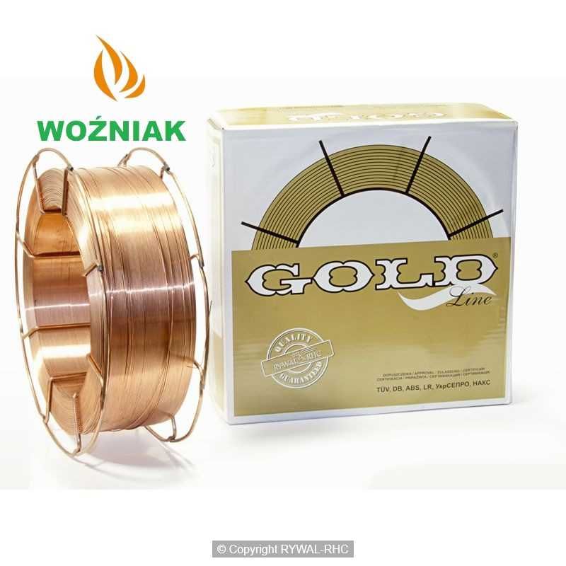 Drut spawalniczy G3SI1 15kg fi 0,8mm Gold K300