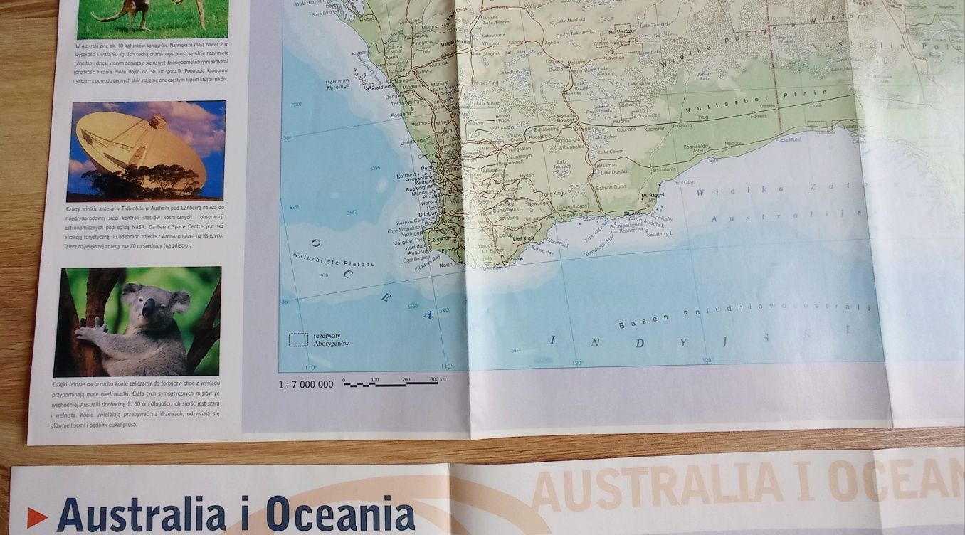 Mapy różne: Australia i Oceania, gmina Sulechów, Polska - części