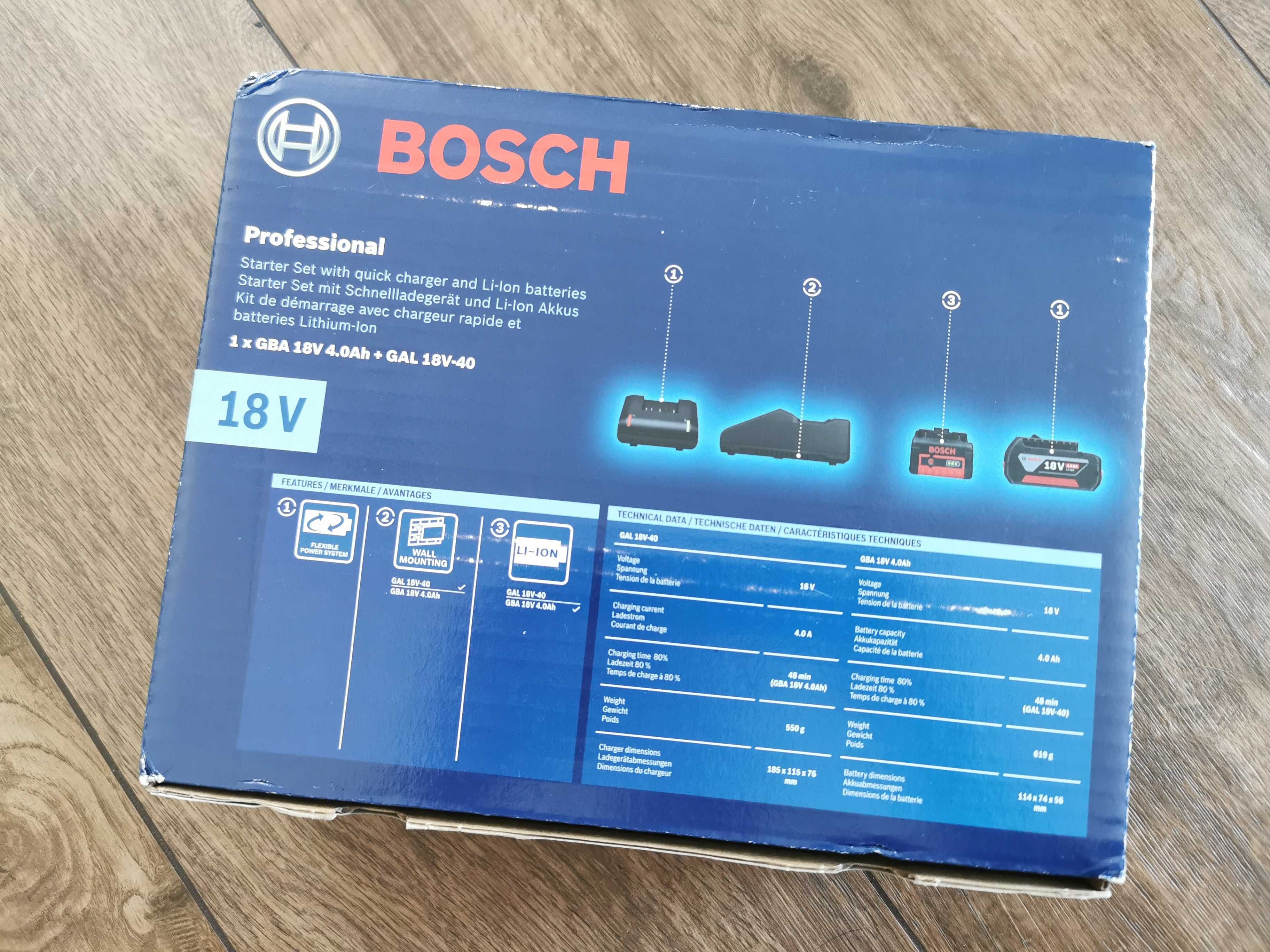 Nowa Oryginalna Bateria BOSCH GBA 18V 4Ah PL Gw 10.2025