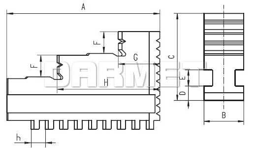 Szczęki zewnętrzne do uchwytu tokarskiego 160 mm, nowe.