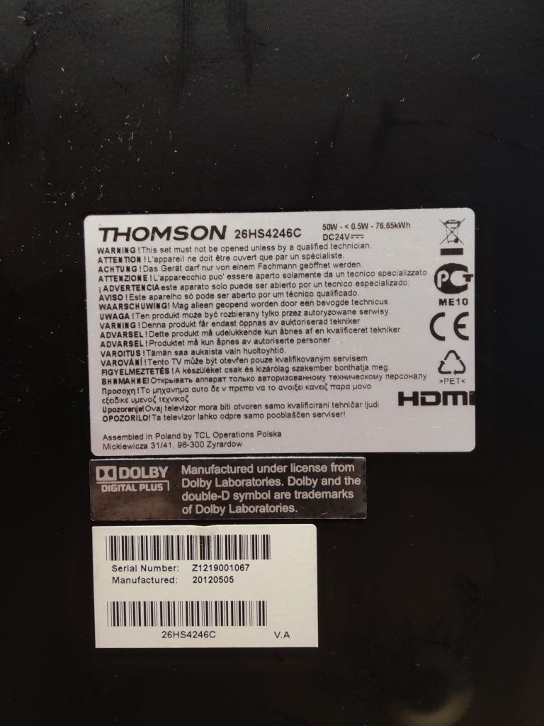 Telewizor LED Thomson 26'' 26h4246C