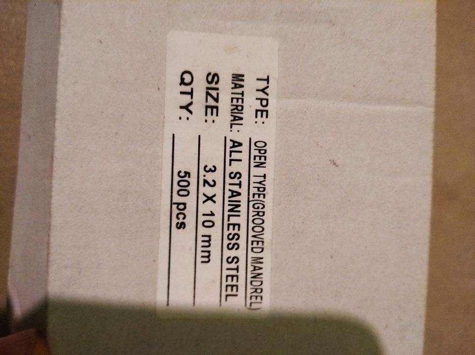 Заклёпки вытяжные нержавеющая сталь 3,2 *10 мм