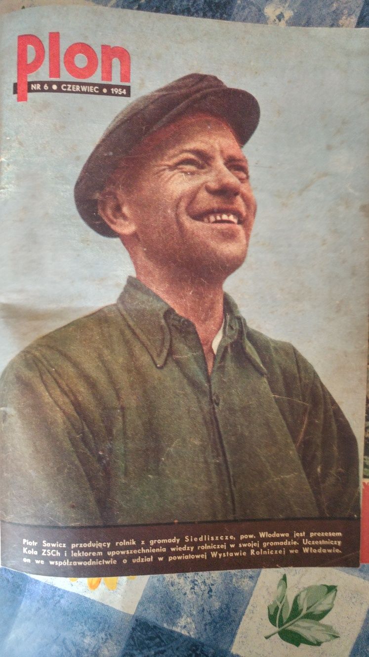 Czasopisma gazeta w twardej oprawie Plon z 1954 i 1955 prl
