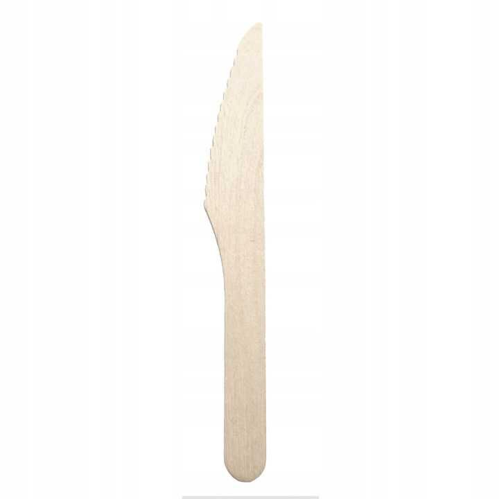 Noże drewniane jednorazowe EKO sztućce 100 sztuk