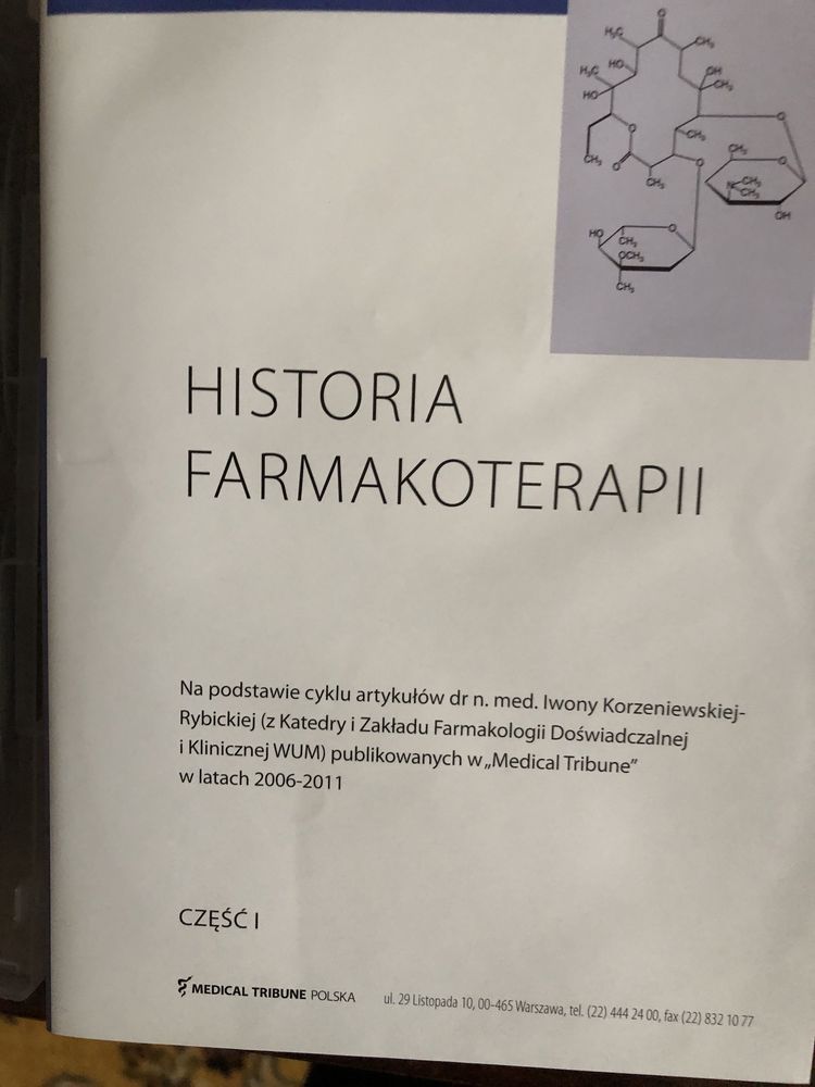 Dwie kasety z cd  Historia farmakoterapii cz. 1 i 2