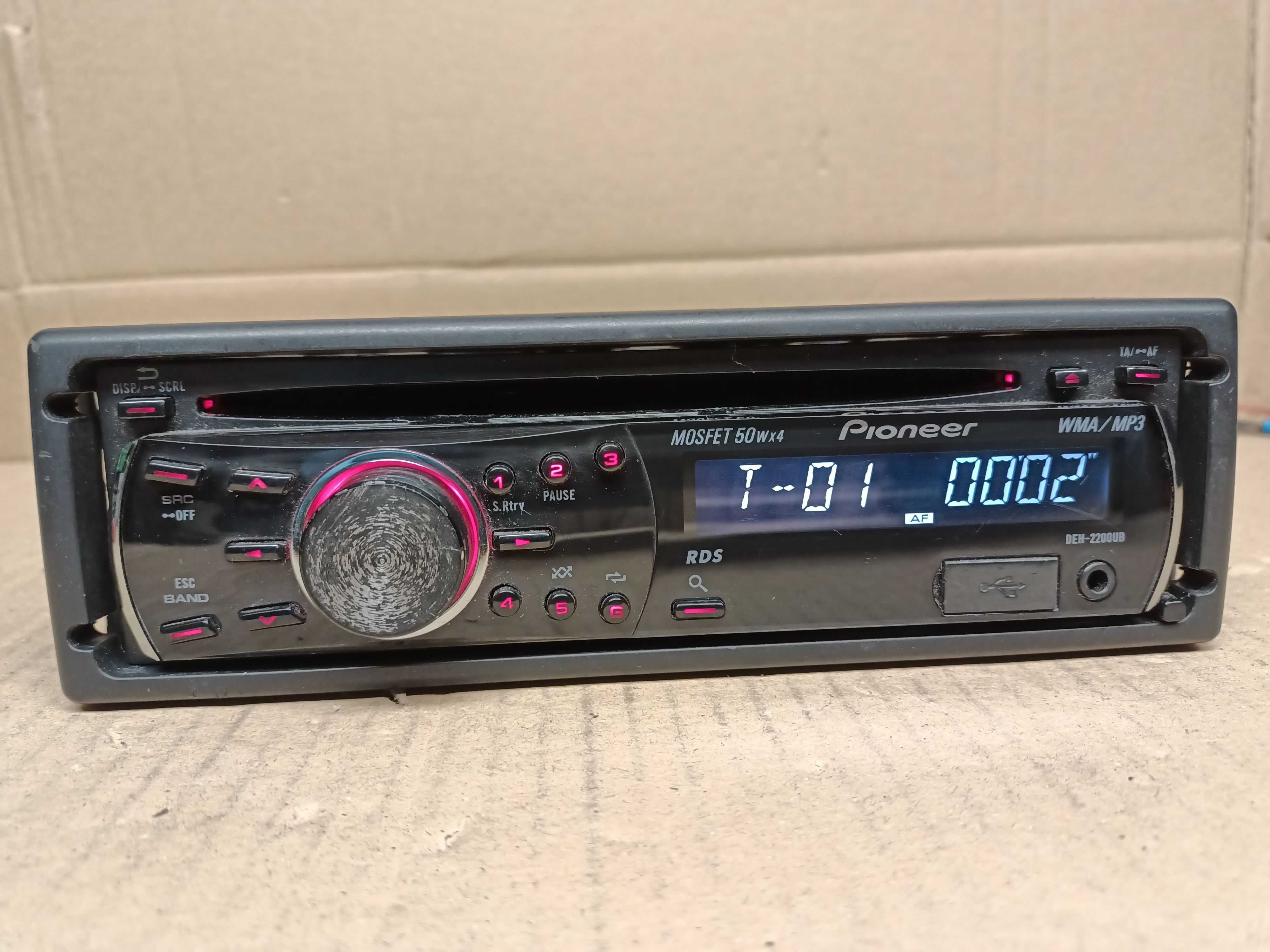 Radio  Pioneer DEH-2200UB CD, USB, AUX, RCA na wzmacniacz