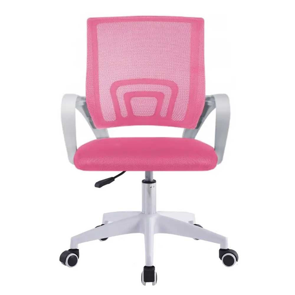 Кресло компьютерное на колесах Vertigo стул офисный розовый