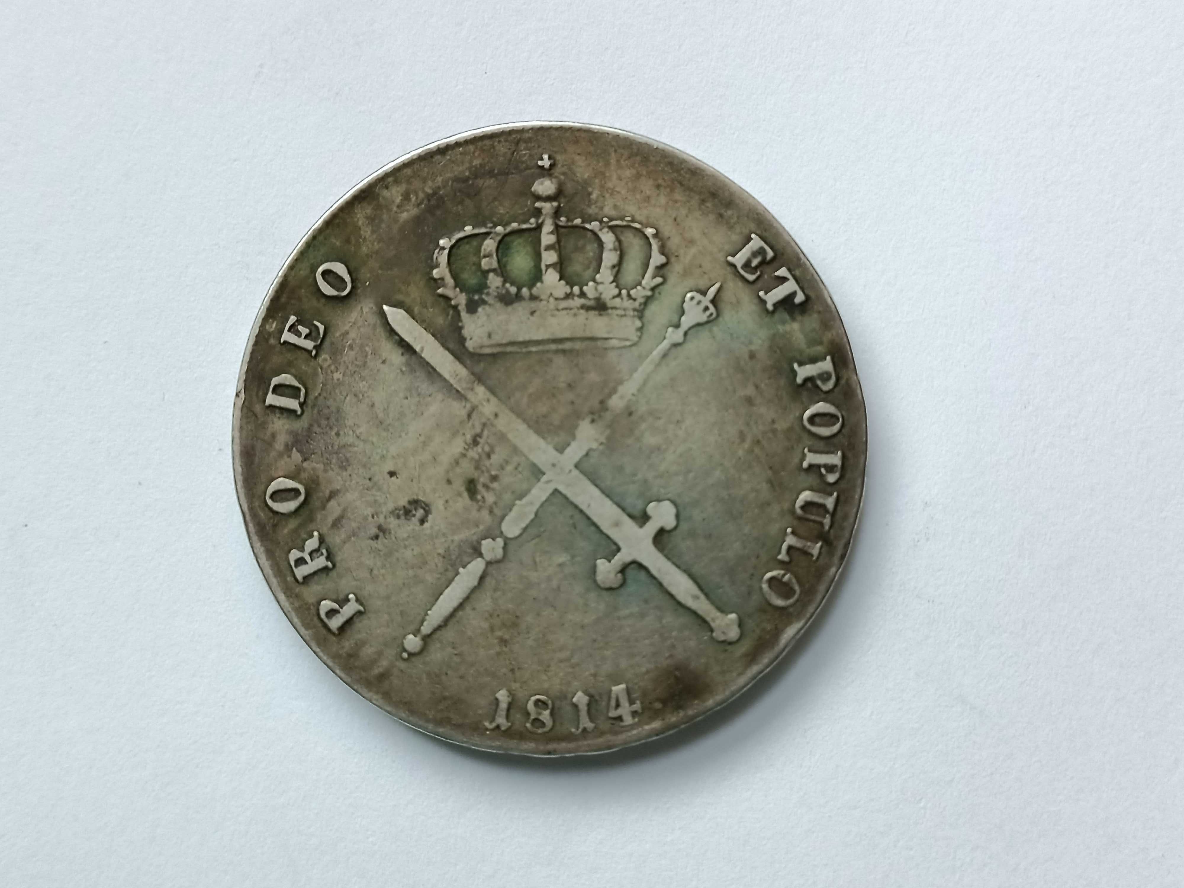 Kronenthaler 1814 r. Maksymilian l Królestwo Bawarii oryginał Srebro