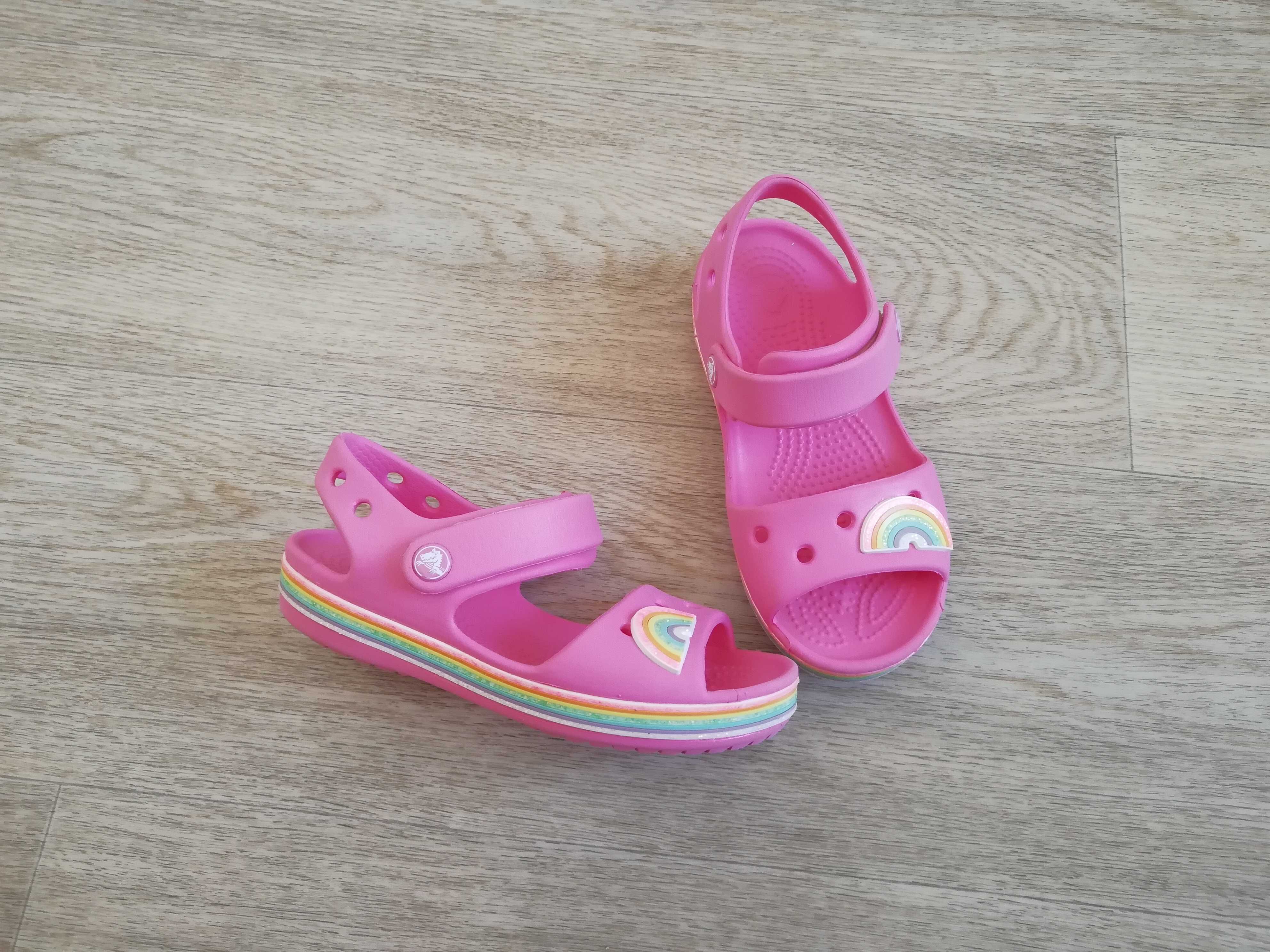 Босоножки сандалии кроксы розовые CROCS C11 28 размер