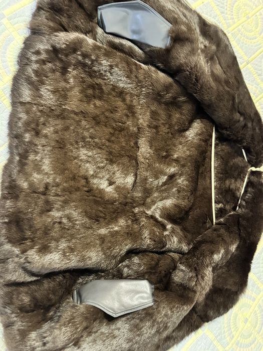 Зимова куртка з натурального хутра кролика