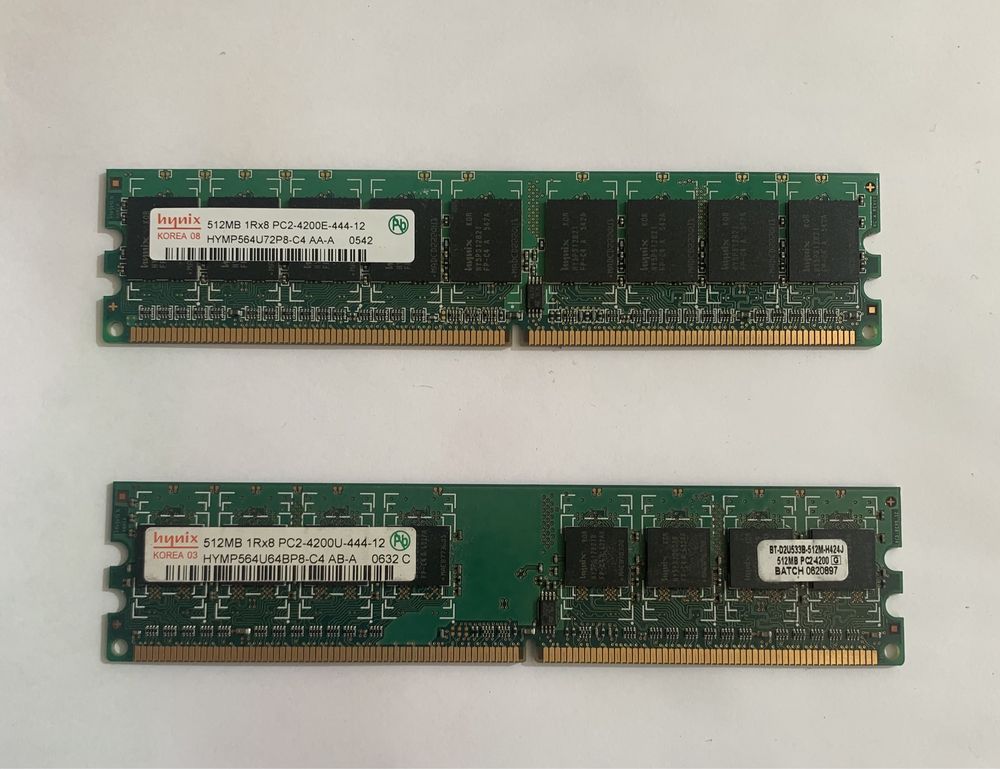 2x Memória RAM DDR2 512MB PC2-4200