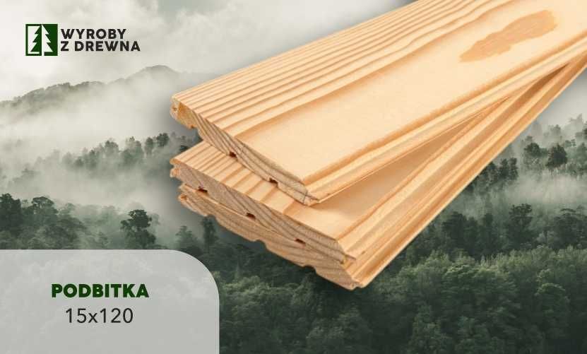 Podbitka/boazeria 15x120 | Świerk skandynawski | Producent