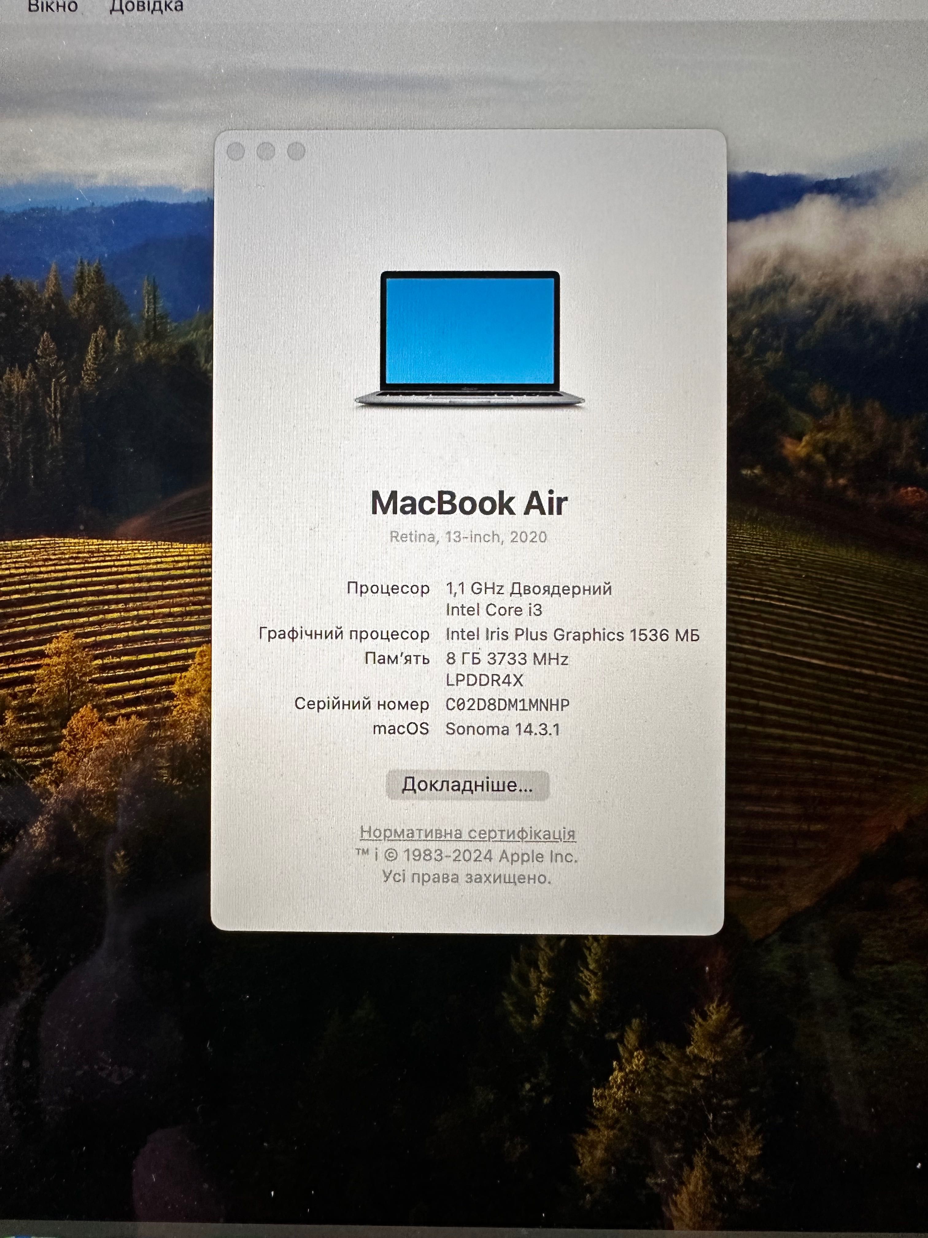 Apple MacBook Air A2179 Space Gray