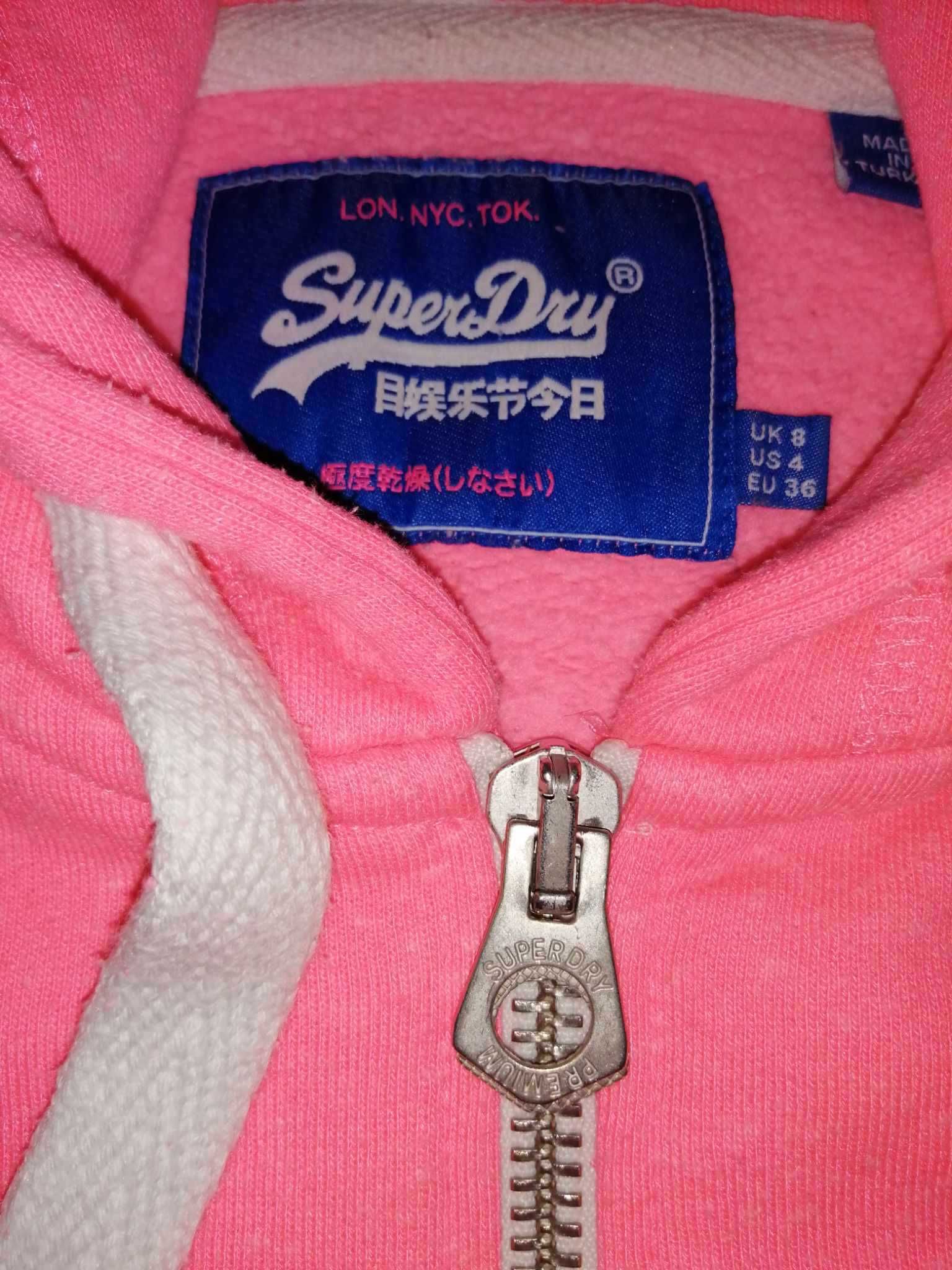 SUPERDRY Japan Bluza z kapturem Damska Eu 36 Kangurka Oryginalna