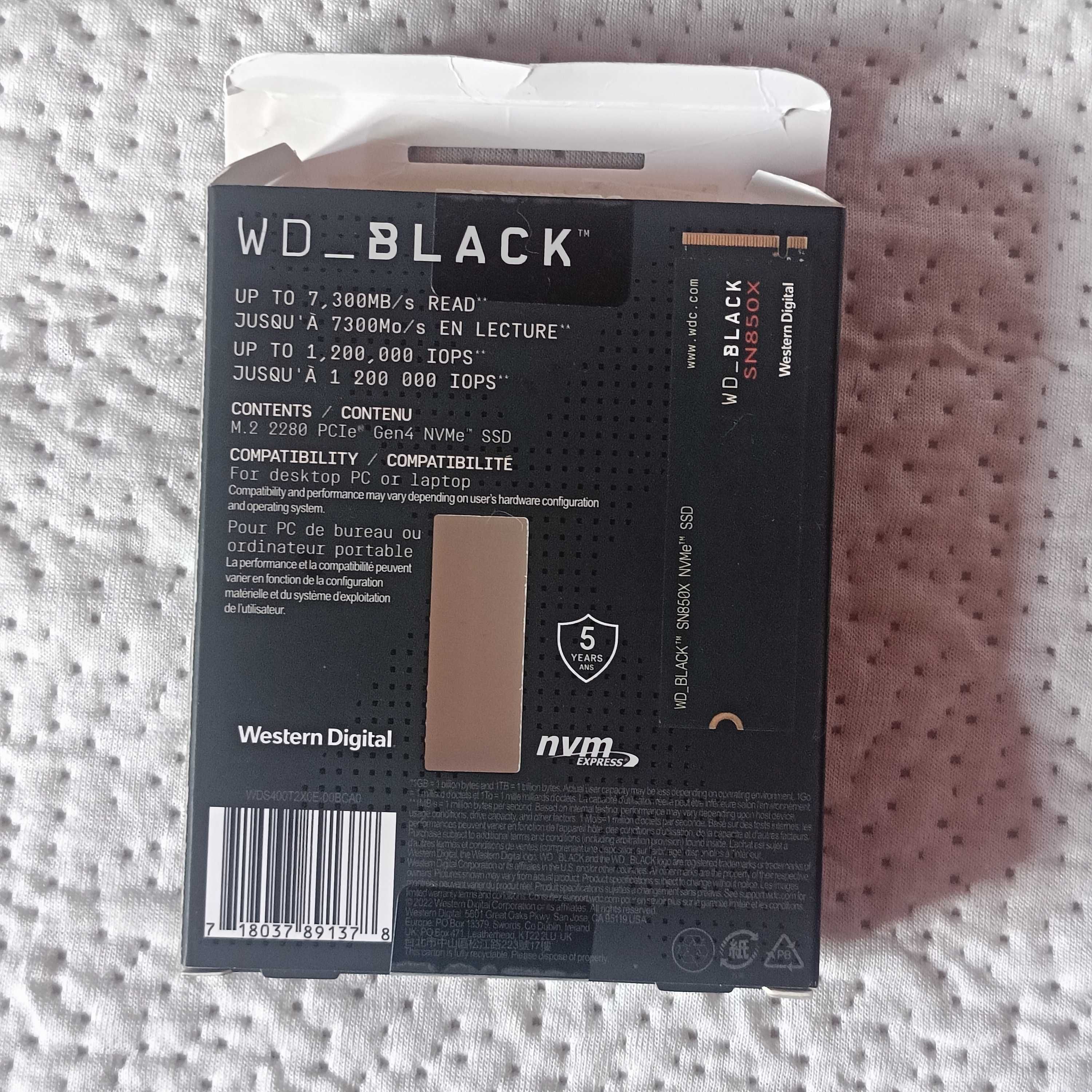 WD BLACK SN850X 4tb / gwarancja