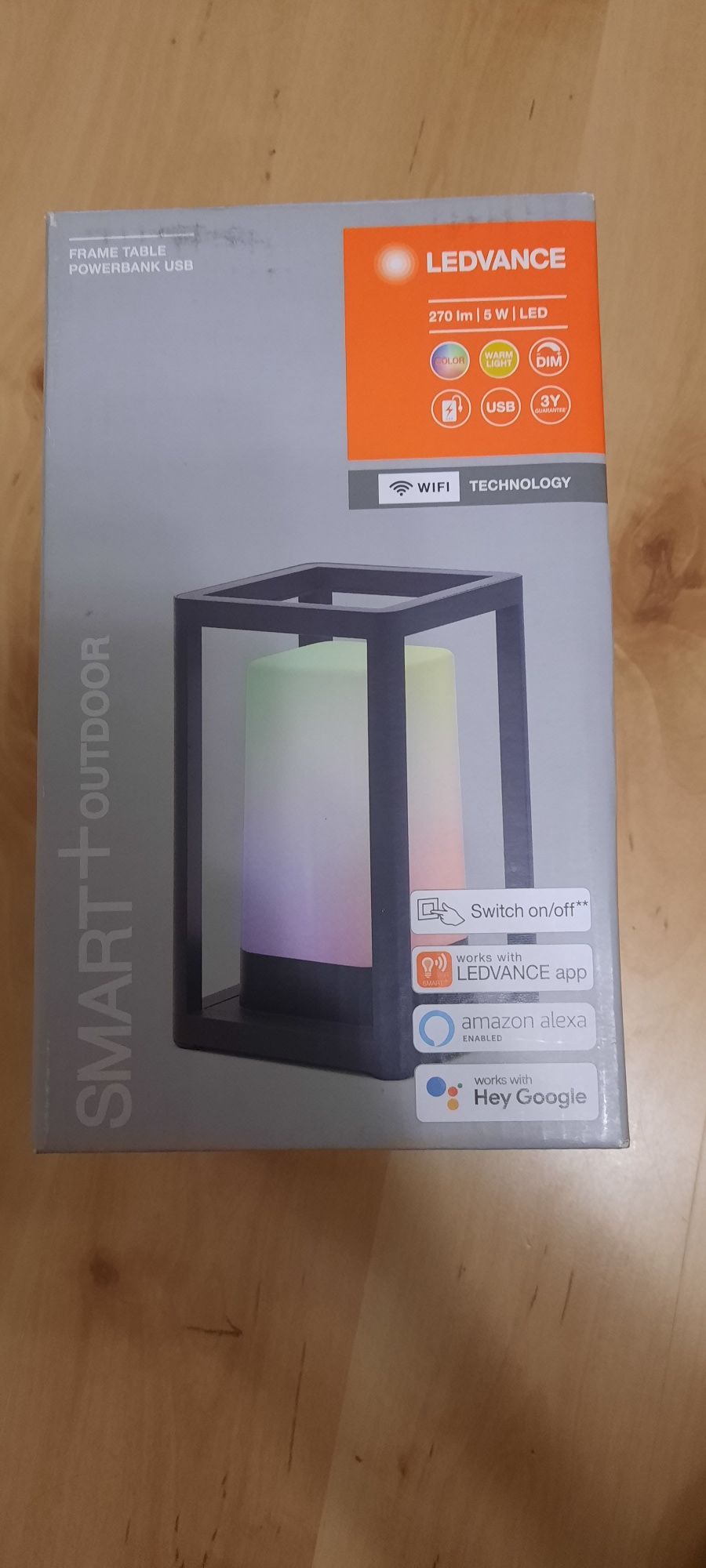 Inteligentna lampa LED ogrodowa, stołowa LED RGB+W WIFI SMART+ POWERBA