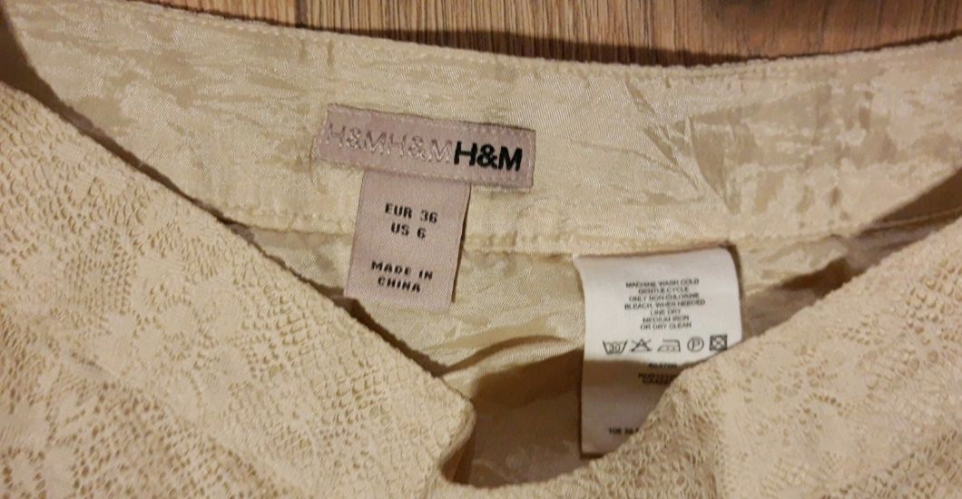 Piękna koronkowa spódnica z podszewką H&M r.36