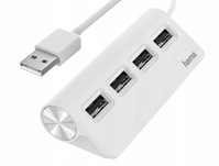 Hama Hub USB rozdzielacz rozgałęźnik 4 Porty USB 2.0, 480 Mbit/S