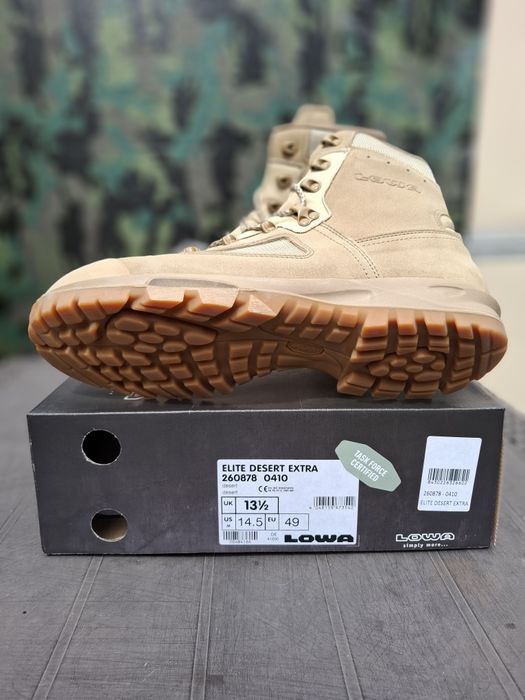 Piaskowe buty militarne  wojskowe Lowa Elite Desert r 49