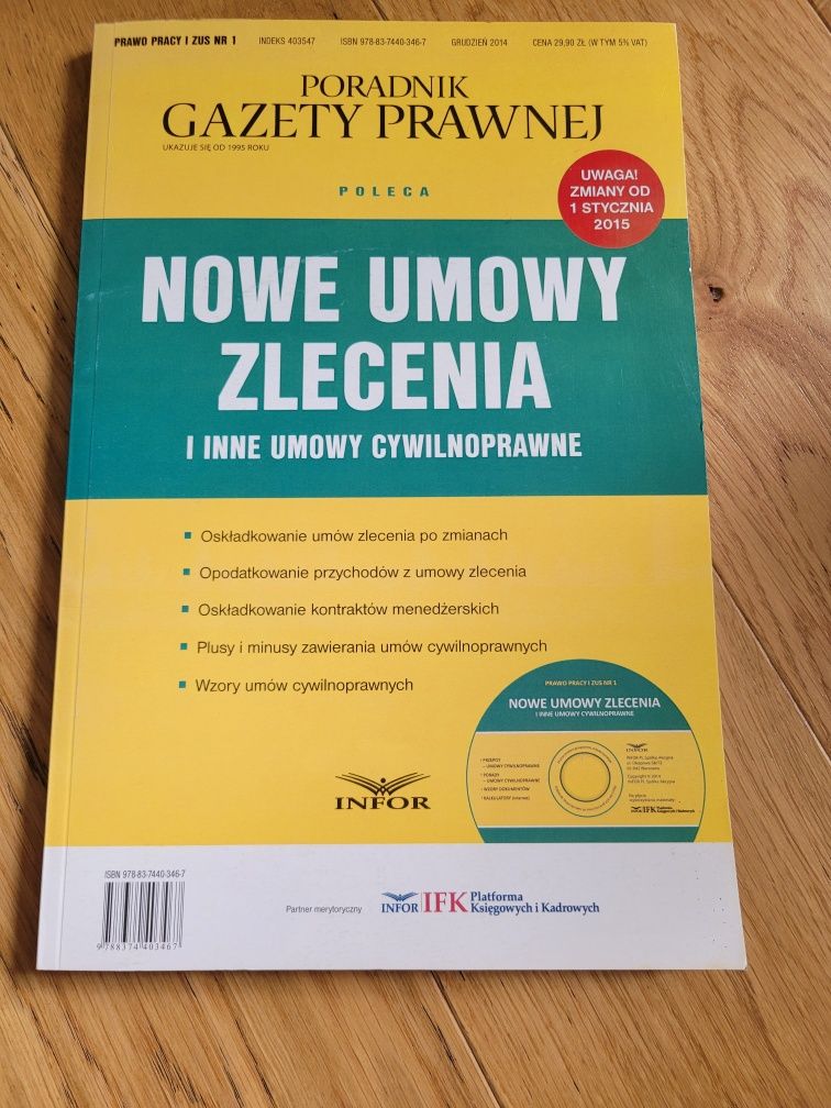 Nowe umowy zlecenia i inne umowy cywilnoprawne - 2015