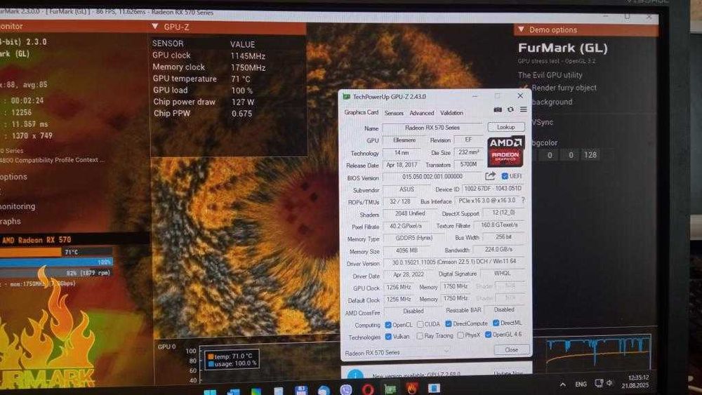 Видеокарта ASUS Radeon RX 570-4GB-DDR5 Expedition