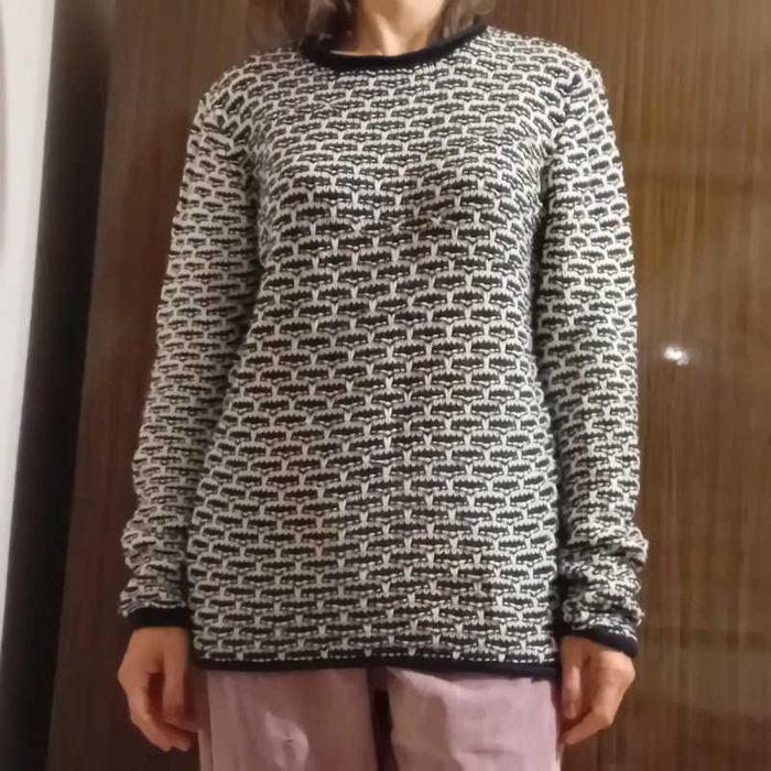 sweter 40 42 kolorowy gruby