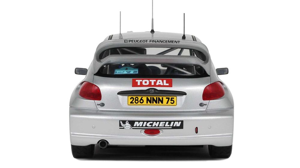 1:18 Otto Peugeot 206 WRC #3 Winner Rallye Tour de Corse 2002 Panizzi