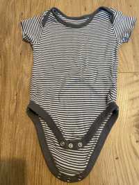 Body krôtki rękaw w paski 9-12 m